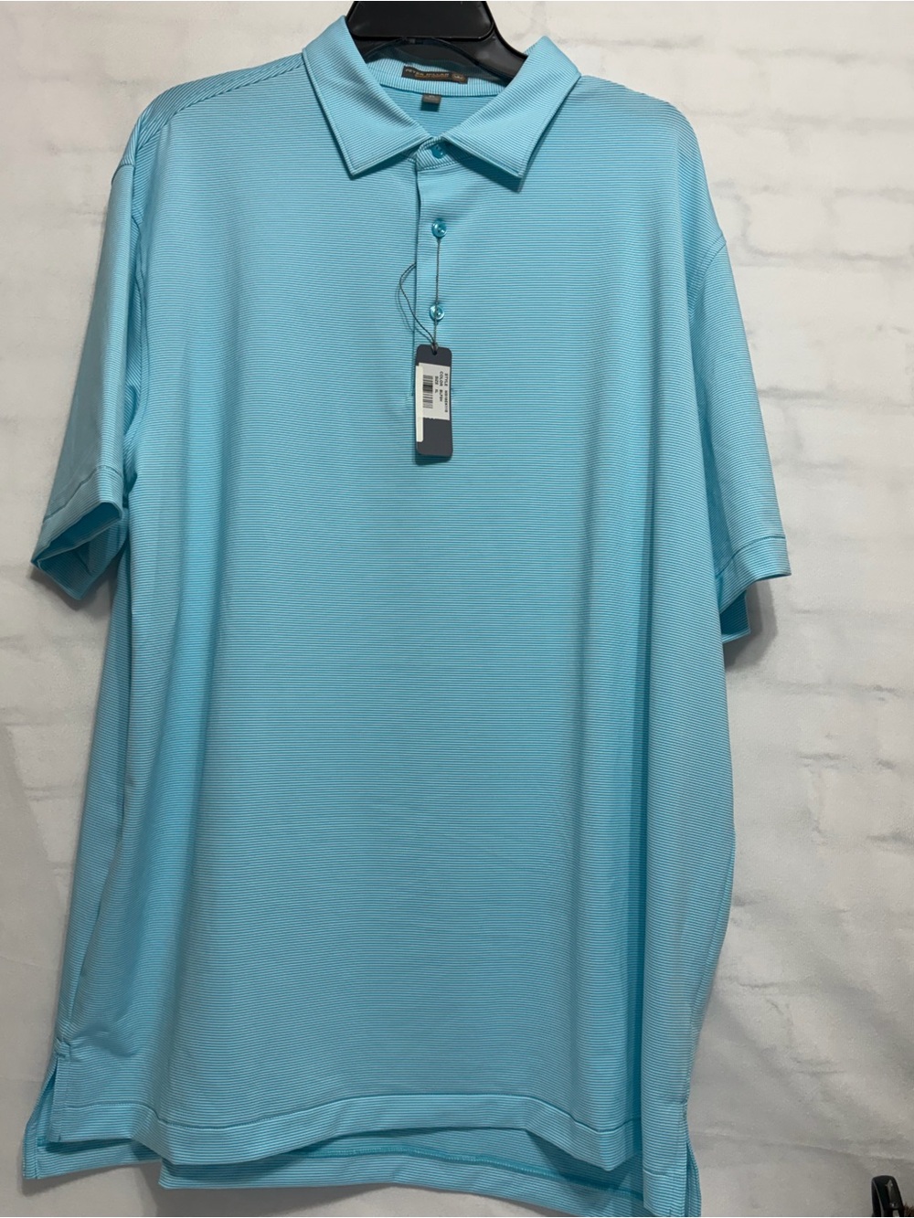 Peter Millar Summer Comfort Golf Polo Men Size XL, Blue Teal